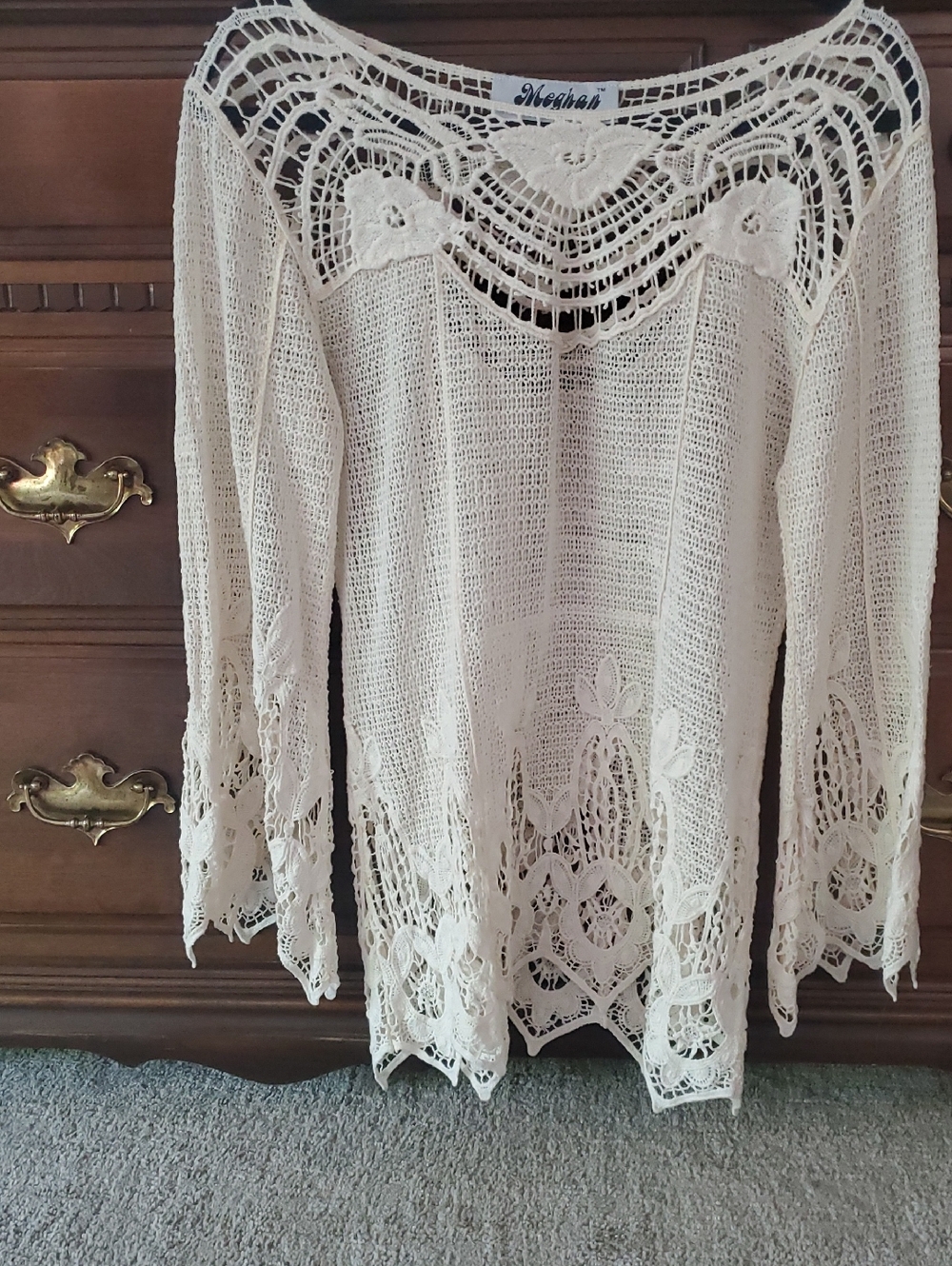 Meghan LA Crochet Knit Boho Top